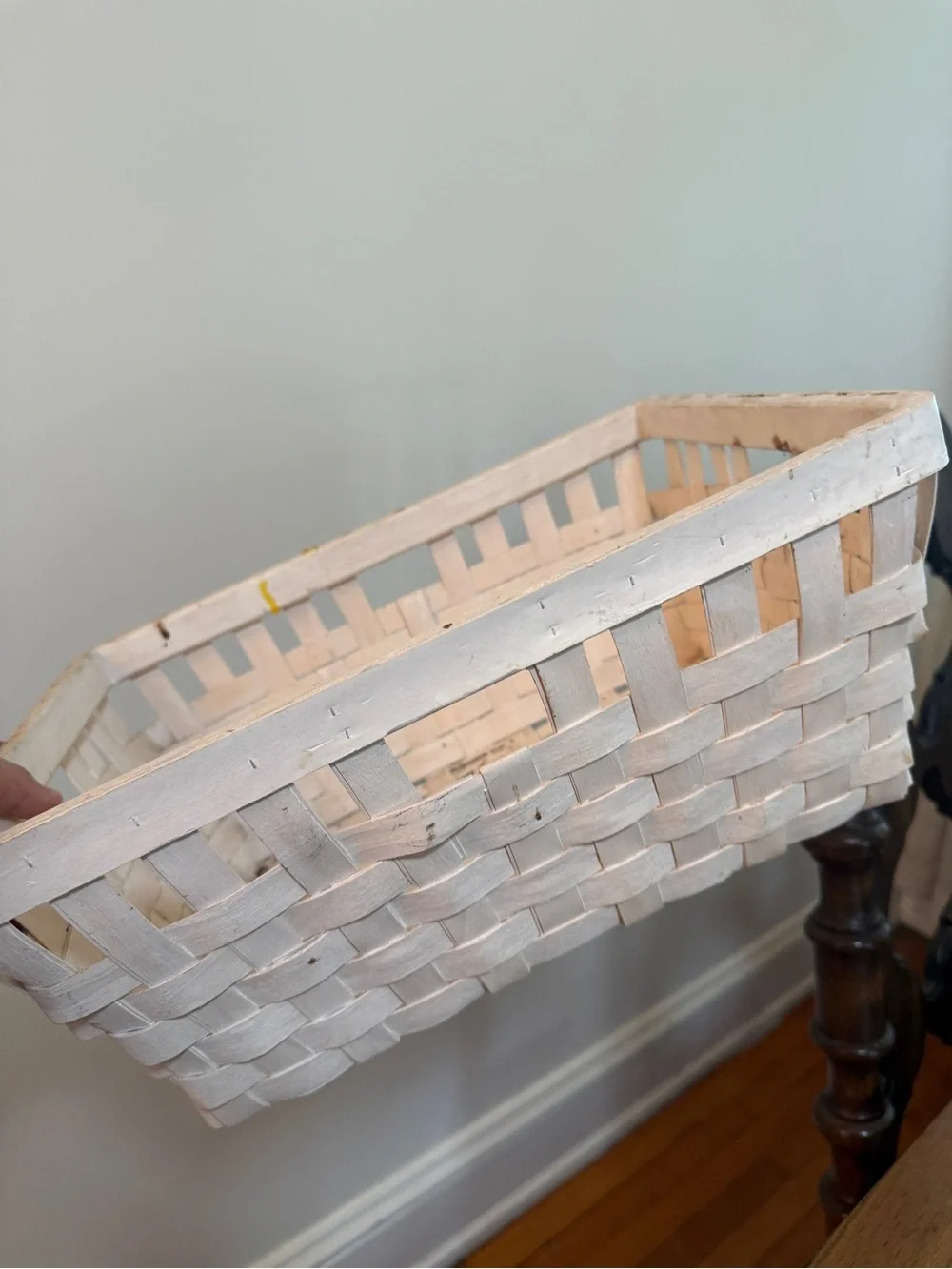 IKEA KNARRA basket. White Woven Decorative Basket - Home Accents
